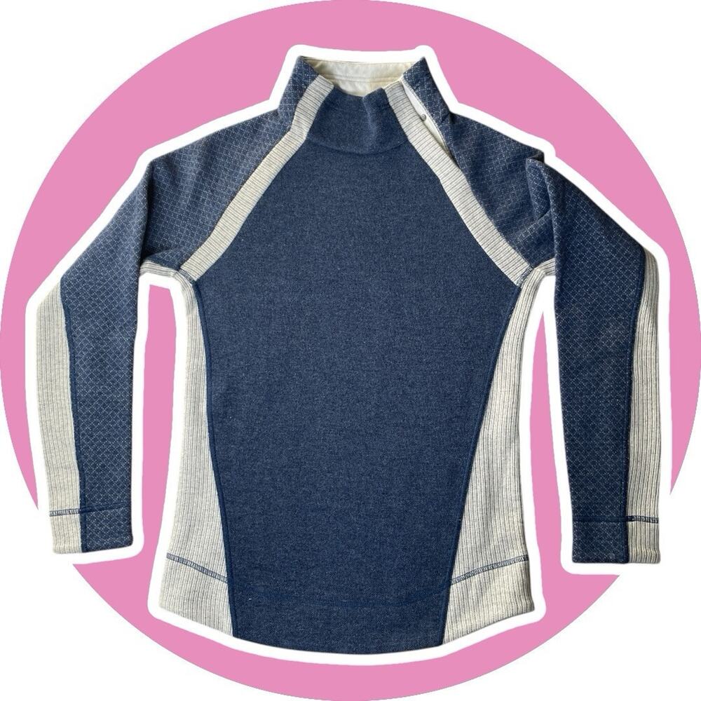 prAna Women's Brandie Wool Blend Pullover Sweater Denim Blue Gray S 2 - Picture 10 of 15